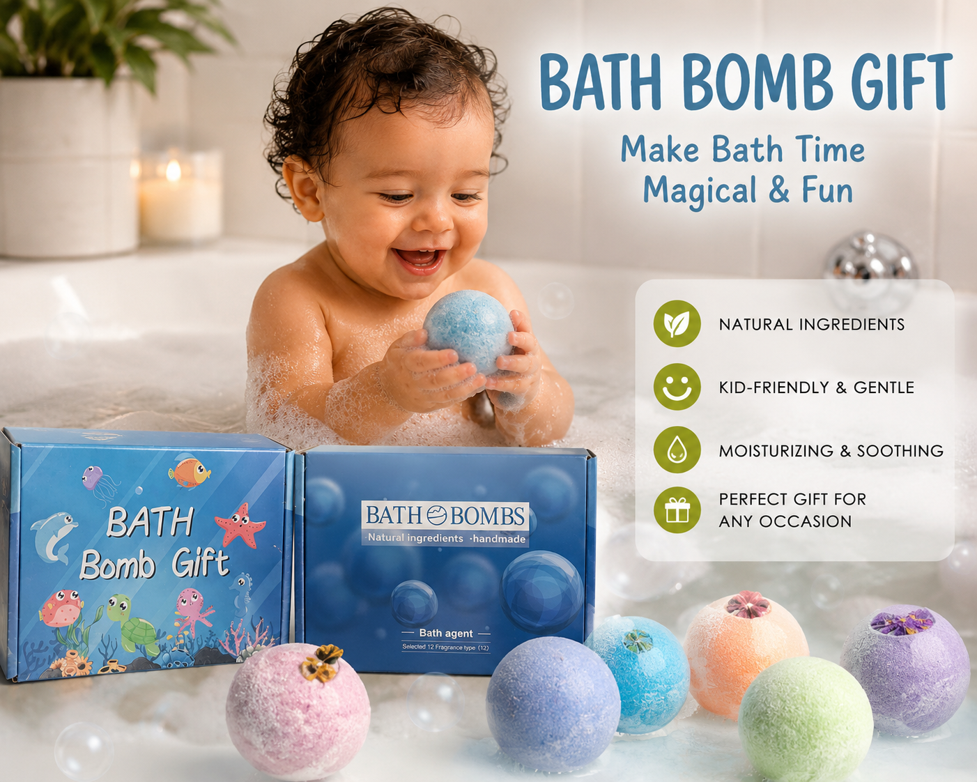 š Bath Bomb Gift Set for Kids & Babies šāØ
