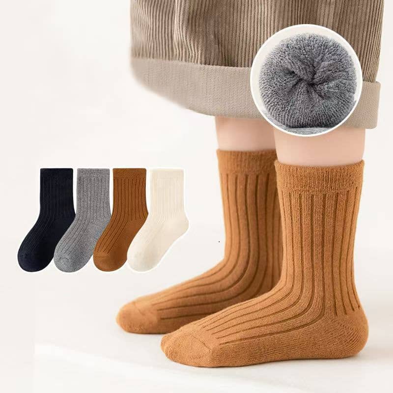Ultra-Soft Ribbed Crew Socks – Cozy Thermal Knit for Everyday Comfort