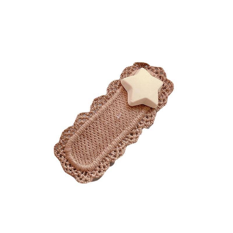 Cute Knit Floral Hair Clips for Girls – Handmade Baby Hair Accessories: 5-Star Pair