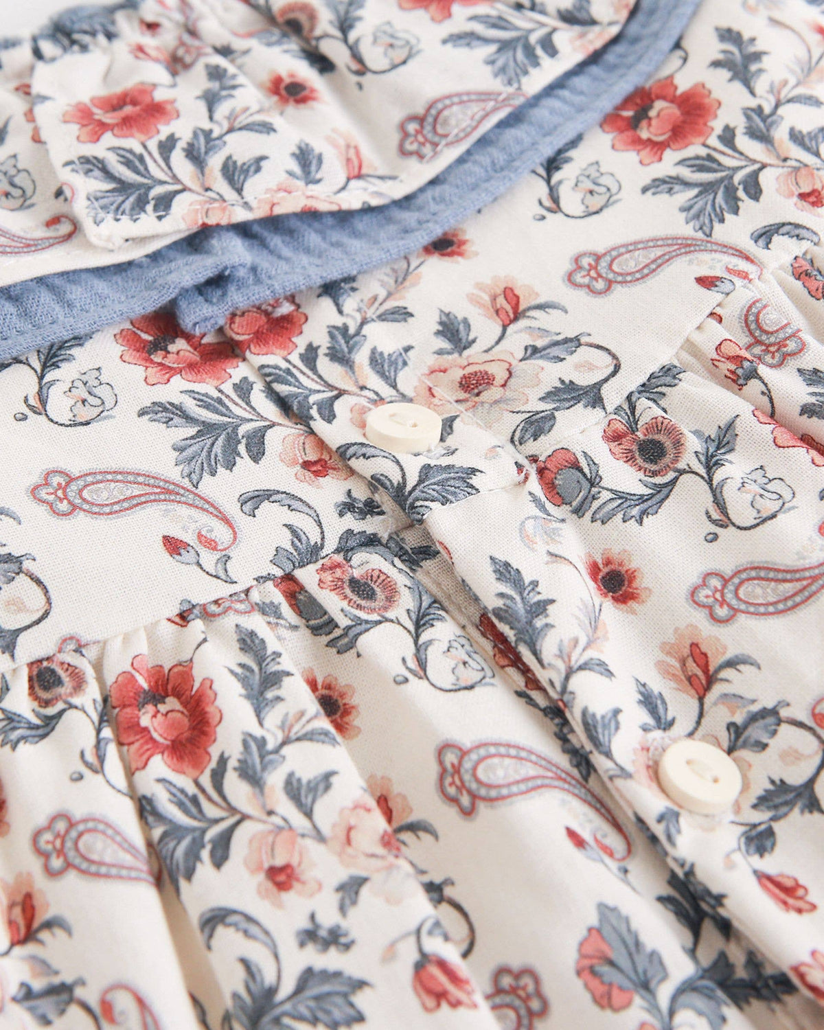 L/S floral dress, ruffle collar,3-9Y,JGI96807