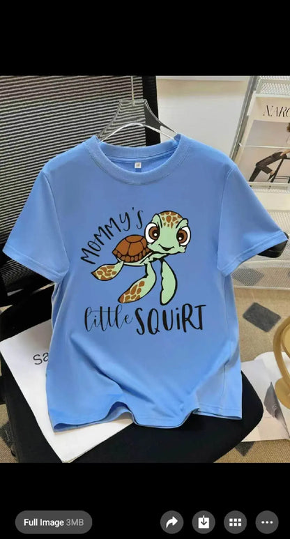 🌊 Mommy’s Little Squirt – Adorable Sea Turtle Tee 🐢