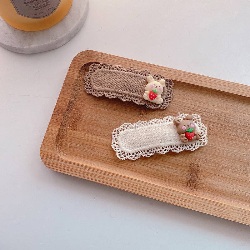 Cute Knit Floral Hair Clips for Girls – Handmade Baby Hair Accessories: 5-Star Pair
