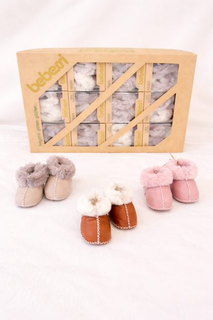 Bebessi Plush Fur-Lined Baby Booties Gift Set – Soft, Cozy & Adorable