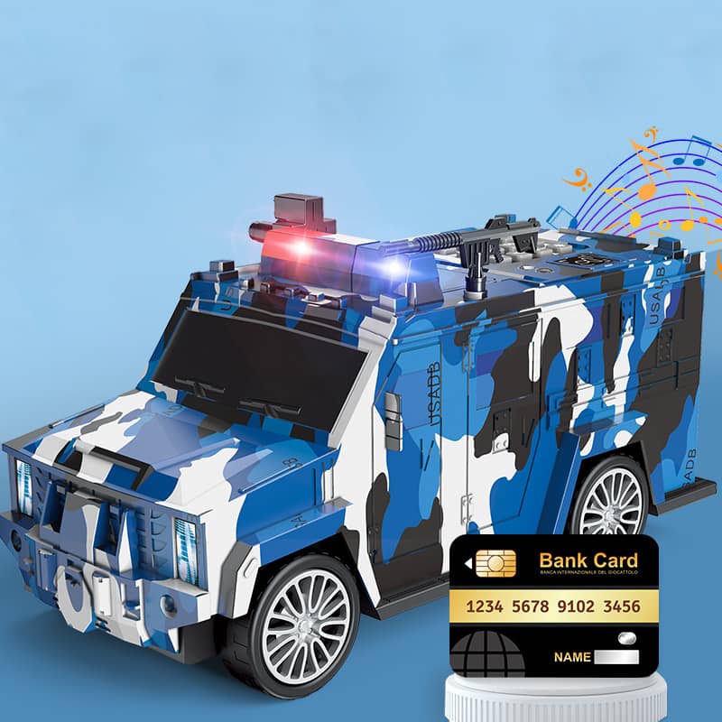 🚨 Fun & Secure Police-Themed Electronic Piggy Bank with ATM card ! 🚨🚓💰