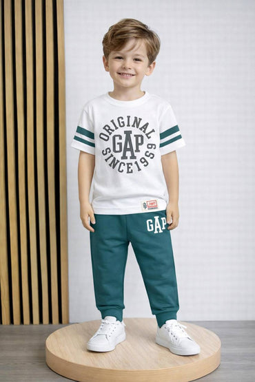 Kids GAP Logo Tee & Jogger Set – Comfortable Everyday Style