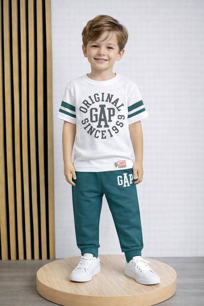 Kids GAP Logo Tee & Jogger Set – Comfortable Everyday Style