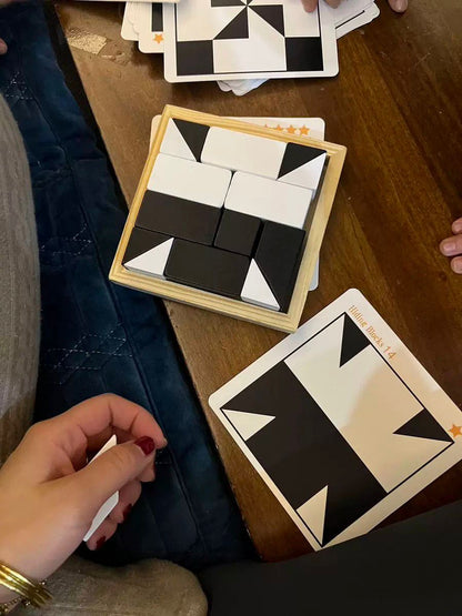 Educational Wooden Hiding Blocks Puzzle Set for Kids Ages 3+ ( 16 Blocks)