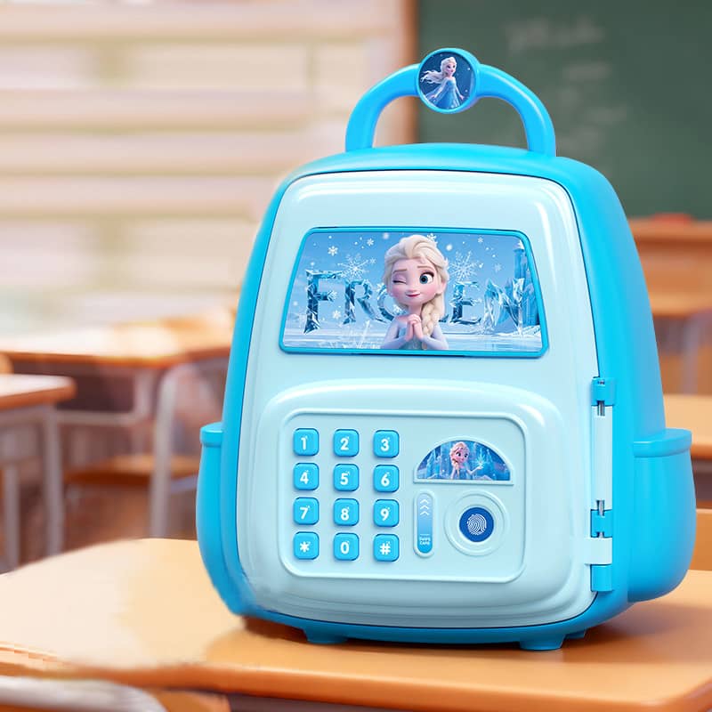 Kids Cartoon Electronic Piggy Bank Safe – Password & Fingerprint Coin Bank with ATM card (Multiple Character Designs)