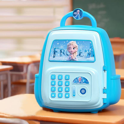 Kids Cartoon Electronic Piggy Bank Safe – Password & Fingerprint Coin Bank with ATM card (Multiple Character Designs)