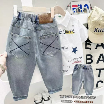 Trendy Kids Light Wash Denim Jeans – Comfy & Cool Everyday Style
