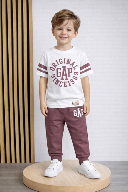 Kids GAP Logo Tee & Jogger Set – Comfortable Everyday Style