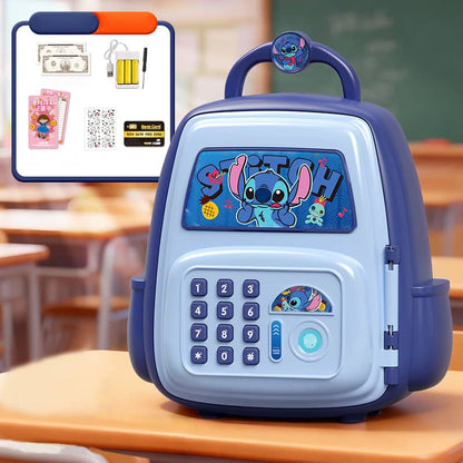 Kids Cartoon Electronic Piggy Bank Safe – Password & Fingerprint Coin Bank with ATM card (Multiple Character Designs)