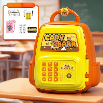 Kids Cartoon Electronic Piggy Bank Safe – Password & Fingerprint Coin Bank with ATM card (Multiple Character Designs)
