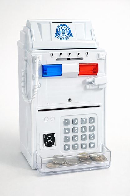 🚨 Fun & Secure Police-Themed Electronic Piggy Bank with ATM card ! 🚨🚓💰