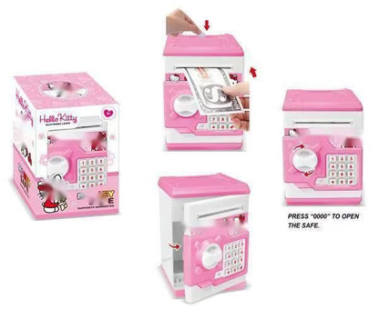 Hello Kitty/ Doraemon Electronic Piggy Bank Safe – Password Lock Cash & Coin Saver for Kids