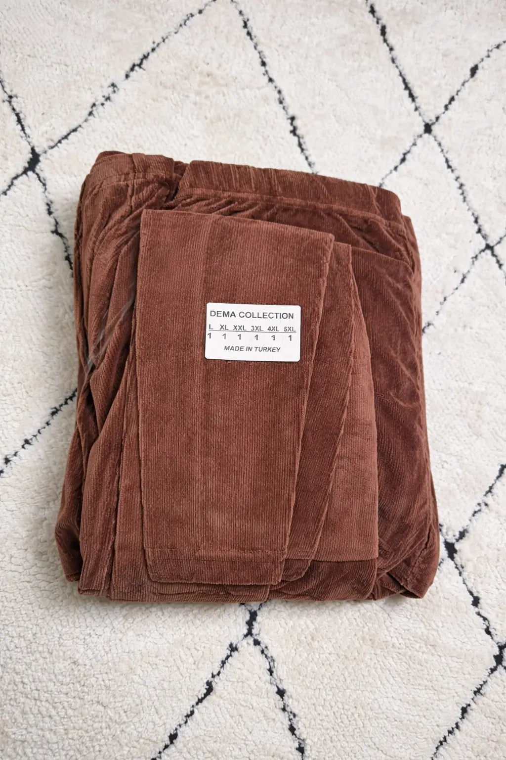 DEMA Collection Brown Corduroy Pants – Made in Turkey