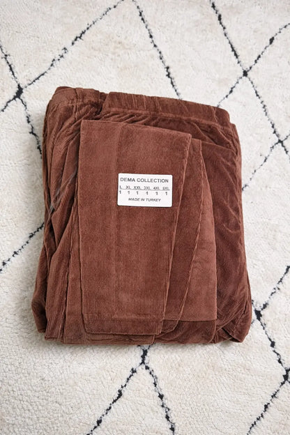 DEMA Collection Brown Corduroy Pants – Made in Turkey