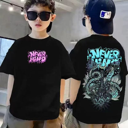 Black Graphic Streetwear T-Shirt – “Never Mind”