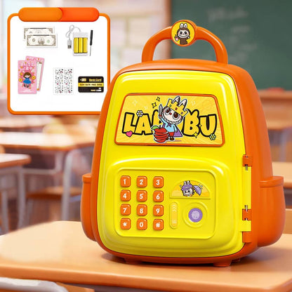 Kids Cartoon Electronic Piggy Bank Safe – Password & Fingerprint Coin Bank with ATM card (Multiple Character Designs)