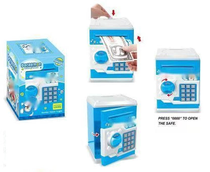 Hello Kitty/ Doraemon Electronic Piggy Bank Safe – Password Lock Cash & Coin Saver for Kids