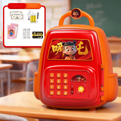 Kids Cartoon Electronic Piggy Bank Safe – Password & Fingerprint Coin Bank with ATM card (Multiple Character Designs)