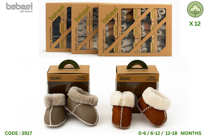 Bebessi Plush Fur-Lined Baby Booties Gift Set – Soft, Cozy & Adorable