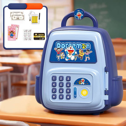 Kids Cartoon Electronic Piggy Bank Safe – Password & Fingerprint Coin Bank with ATM card (Multiple Character Designs)