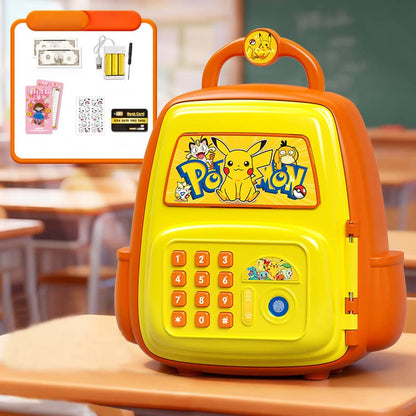 Kids Cartoon Electronic Piggy Bank Safe – Password & Fingerprint Coin Bank with ATM card (Multiple Character Designs)