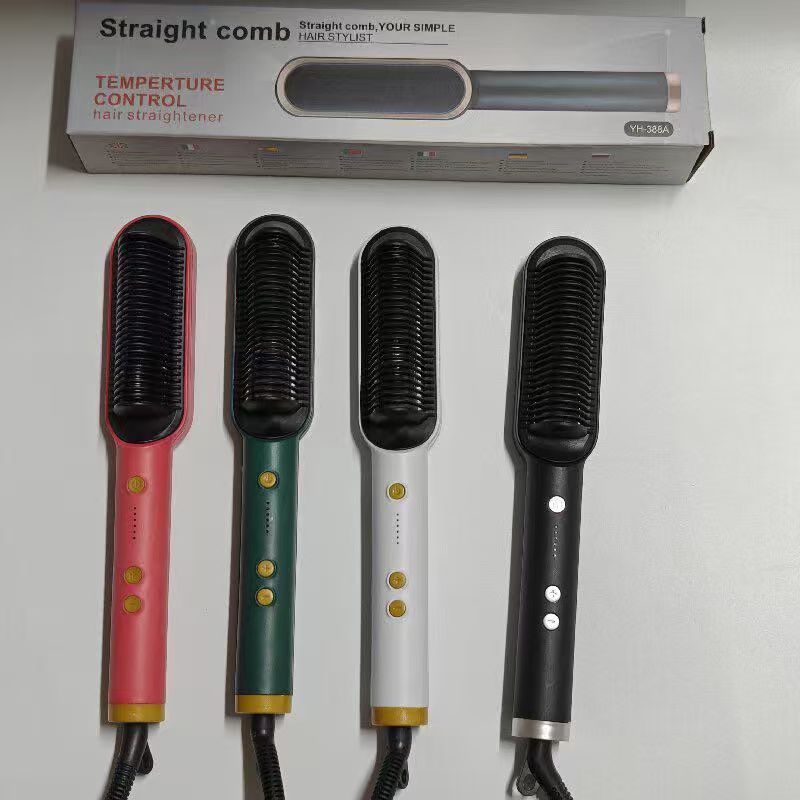 ✨ 2-in-1 Electric Hair Straightening Brush – Fast Heat Styling Comb